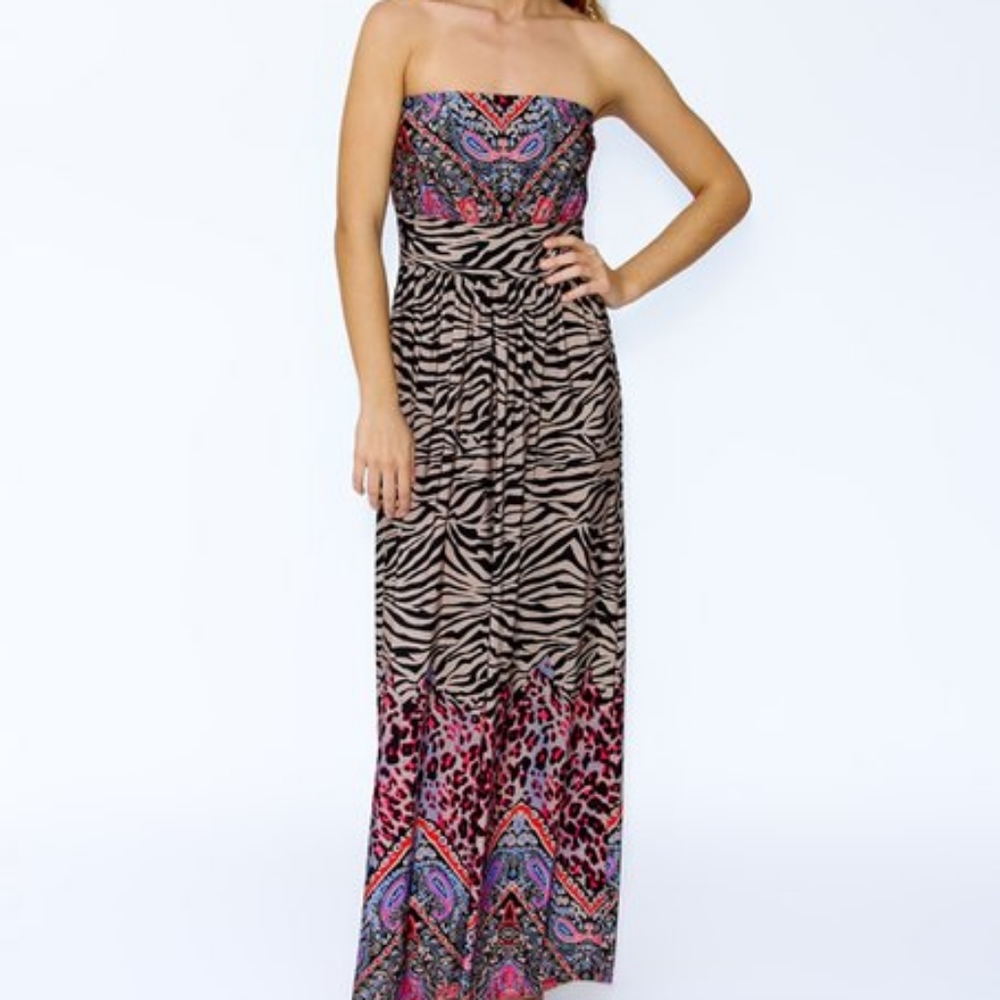 Jungle Strapless Maxi